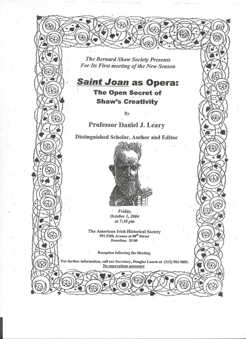 Flyer for 10-1-04
